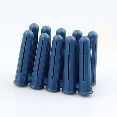 HDPE 플라스틱 벽 플러그 고정 5.5MM X 34MM 파란색 가벼운